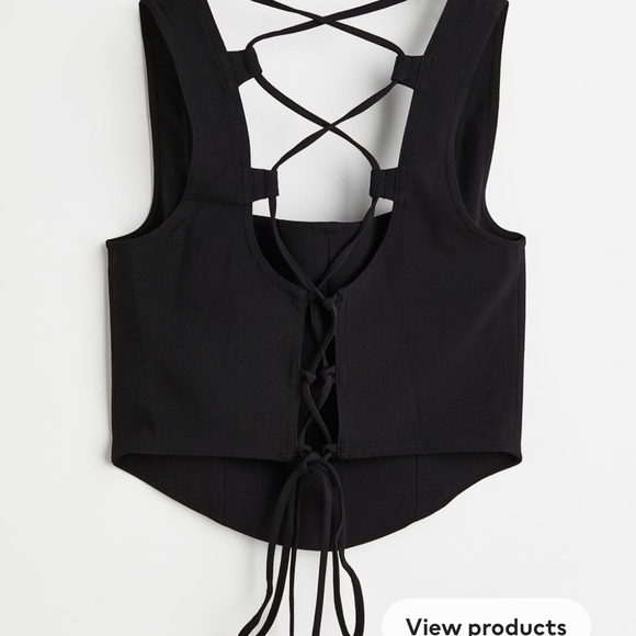 H&M Lacing Detail Corset Top - Picture 2 of 3